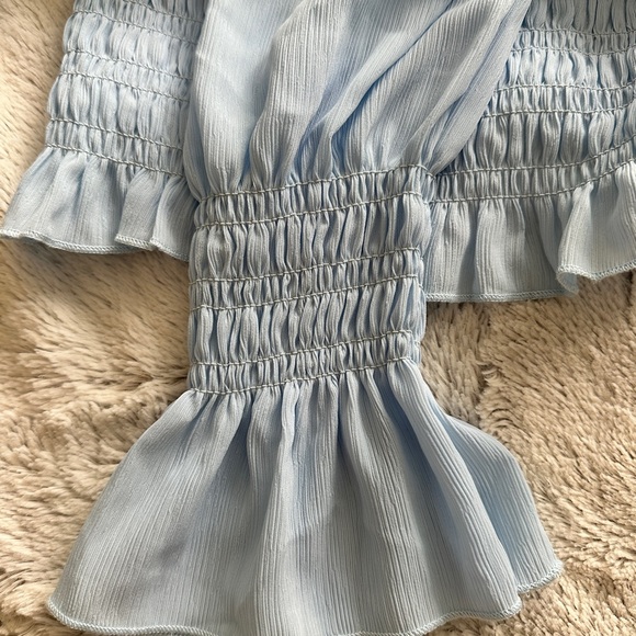 Baby blue milkmaid top - Picture 2 of 3